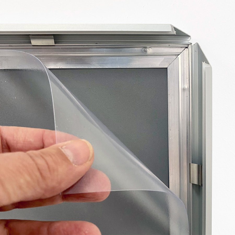 Alu snap frame, silver, flat 20 mm profile, A1