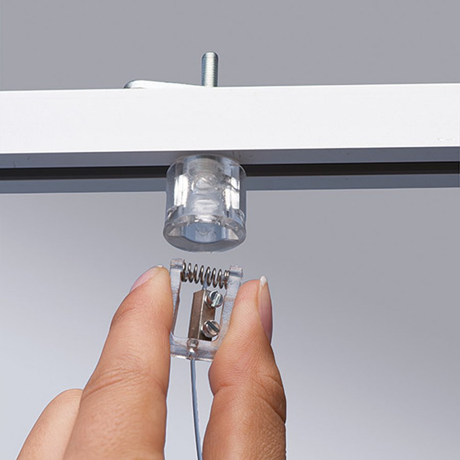 Ceiling Info System, double sided, 2 displays 10,5 x 50 cm