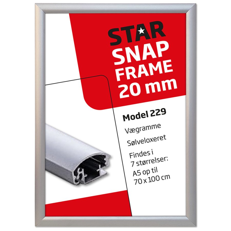 Snap frame ALU 20 mm (G) 70 x 100 cm