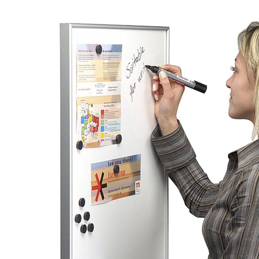 Magnets for e.g. White Board. 8 pcs. black