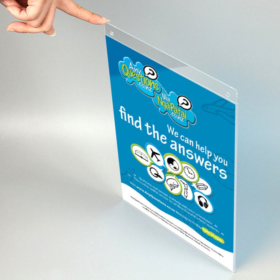 Acrylic Holder with Holes, A3 vertical