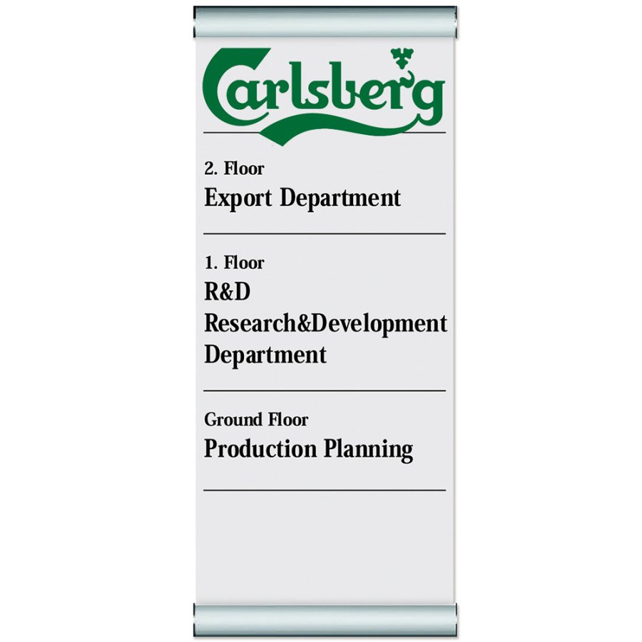 Door Sign, 10,5 x 29,7 cm, 15 mm profile, alu/silver