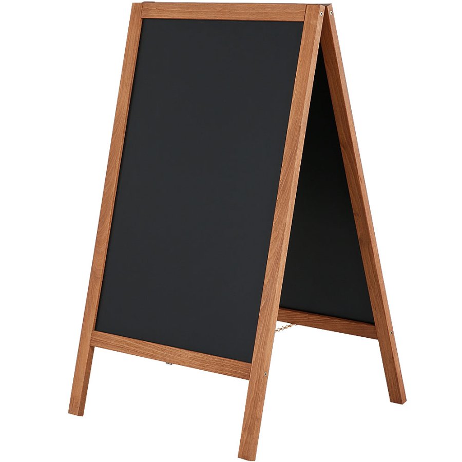 Wooden A-Board Dark with Steel Board