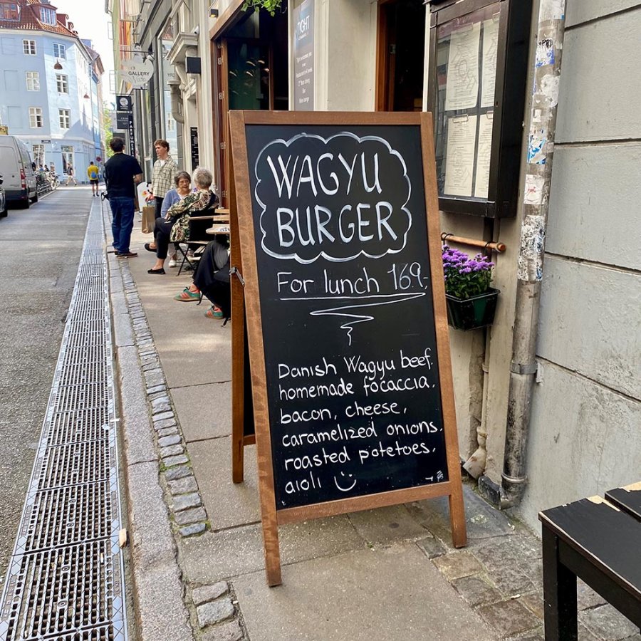 Wooden A-Board Dark with Steel Board