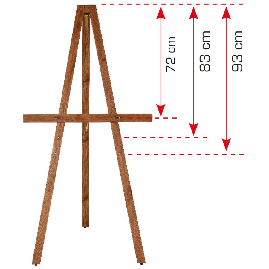 Wooden Easel, 165 cm heigh i dark wood