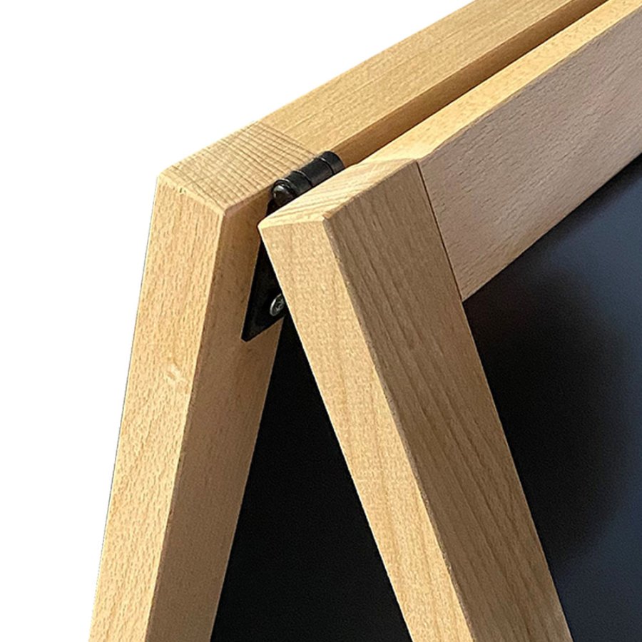 Wooden A-Board Light, Tall, with blackboard of steel and front panel