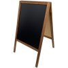 Wooden A-Board, dark stained wooden frame and black chalkboard plate, 60 x 100cm incl. 8 chalk board markers #2