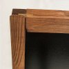 Wooden A-Board, dark stained wooden frame and black chalkboard plate, 60 x 100cm incl. 8 chalk board markers #9