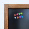 Wooden A-Board, dark stained wooden frame and black chalkboard plate, 60 x 100cm incl. 8 chalk board markers #7
