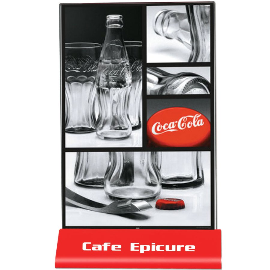 Pyramid Menuholder, vertical, A5, red base