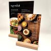 WOOD Block Menu holder acrylic A4 vertical/angled #2