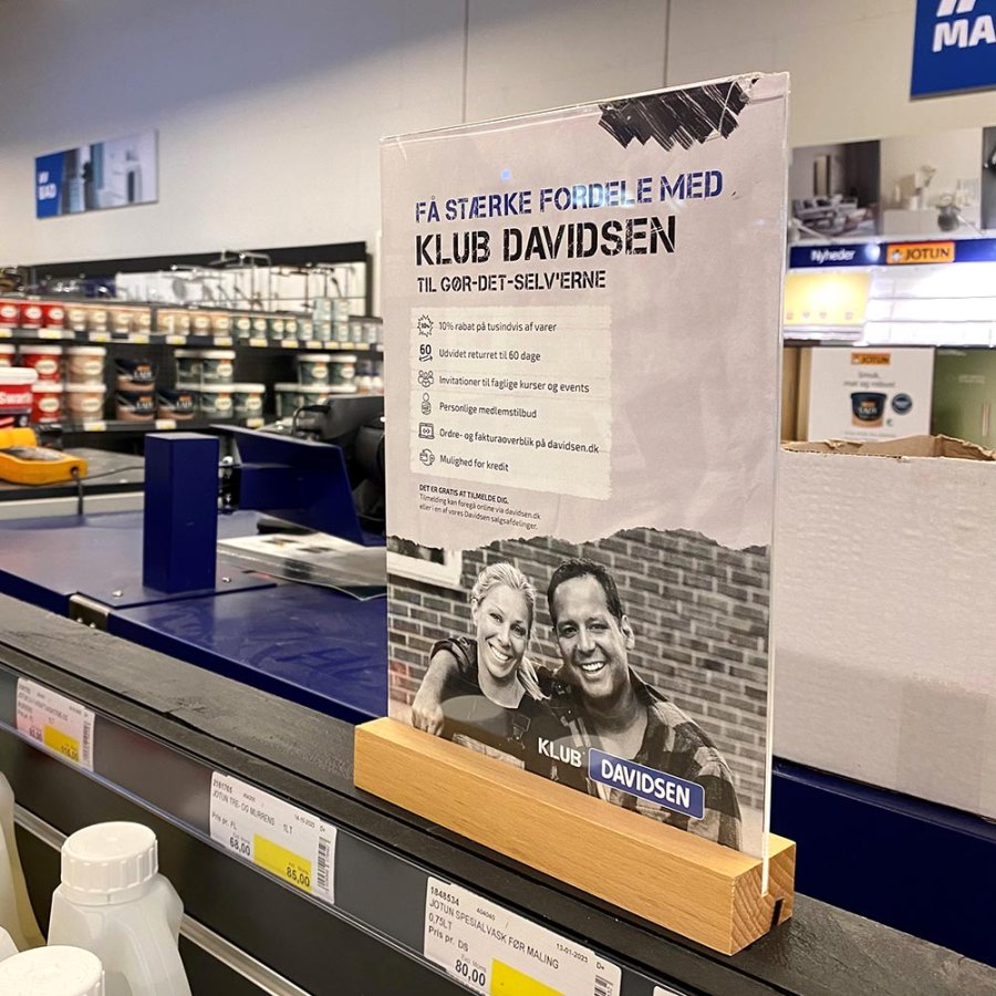 WOOD Block Menu holder acrylic A4 vertical/angled