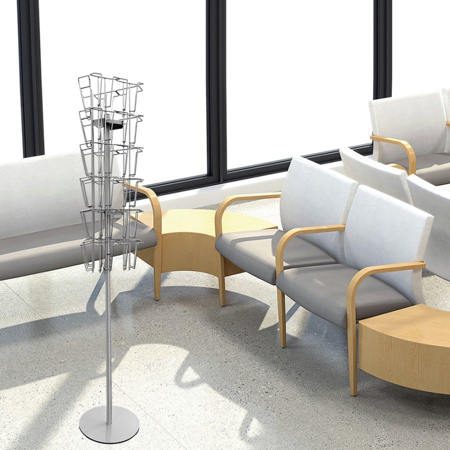 Wire Stand, silver, for 36 x A6 or M65 brochures