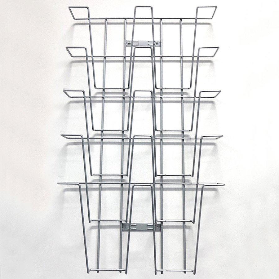 Wireholder Wall, 5 x Newspaper, silver
