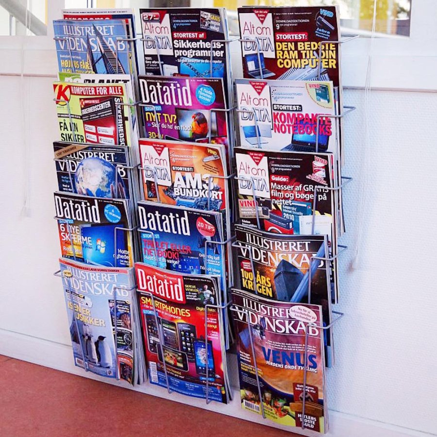 Wireholder Wall, 15 x A4, silver