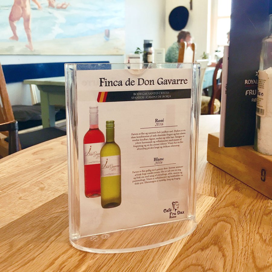 Oval Leaflet Menuholder, acrylic, A5