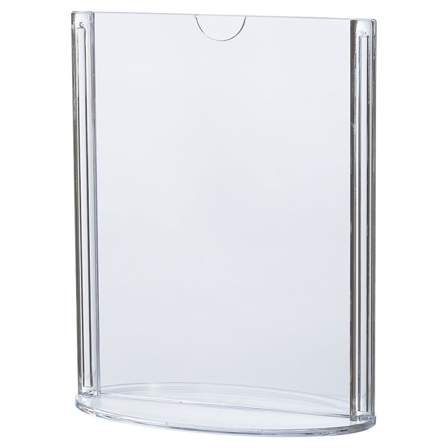 Oval Leaflet Menuholder, acrylic, A4