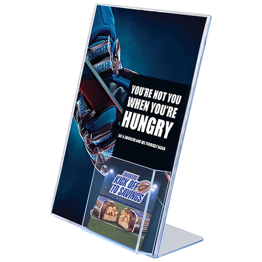 Menuholder Single, vertical, with M65 pocket and top insert