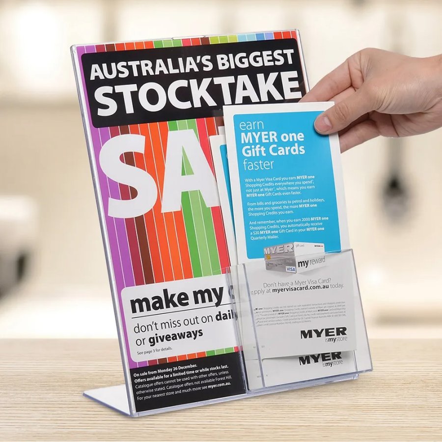 Menuholder Single, vertical, with M65 pocket and top insert