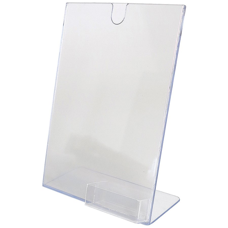 Menuholder Single, vertical, A4, with card holder and top incert