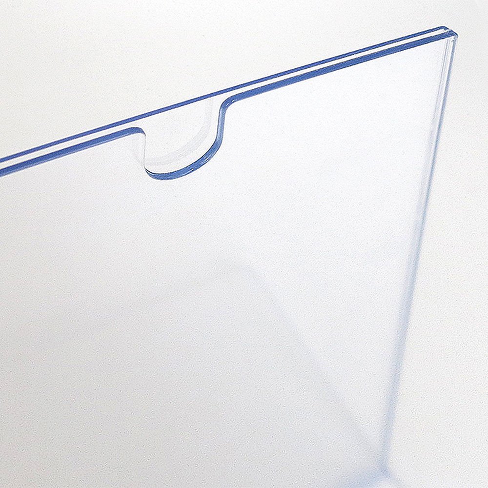 Menu holder, L-shaped, insert at top, Business cards | Danish Sign Export