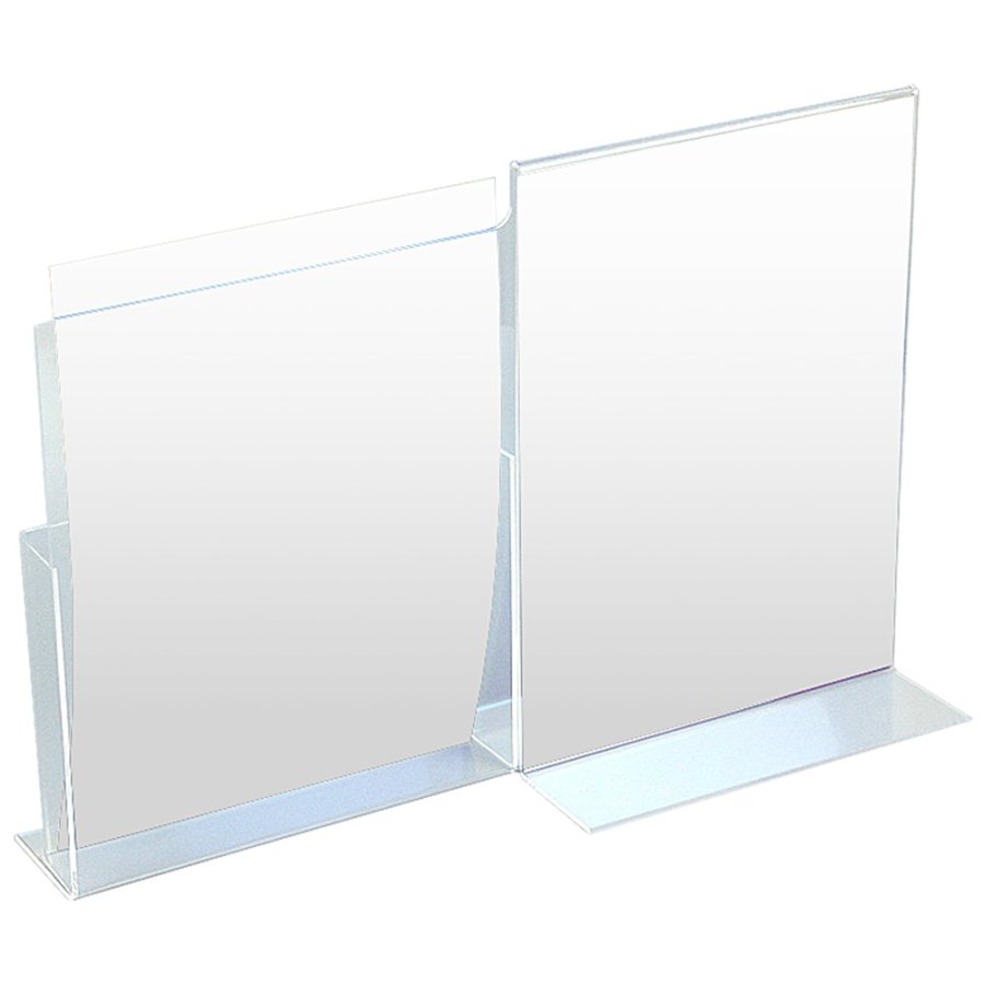 Menuholder Double A4, acrylic, with A4 holder