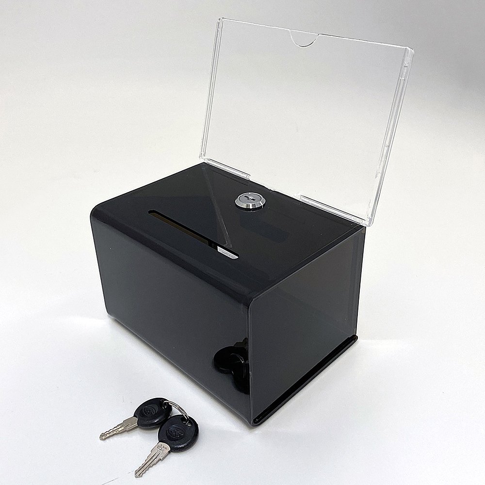 Tip Box Black with A6 Info and lock | Danish Sign Export