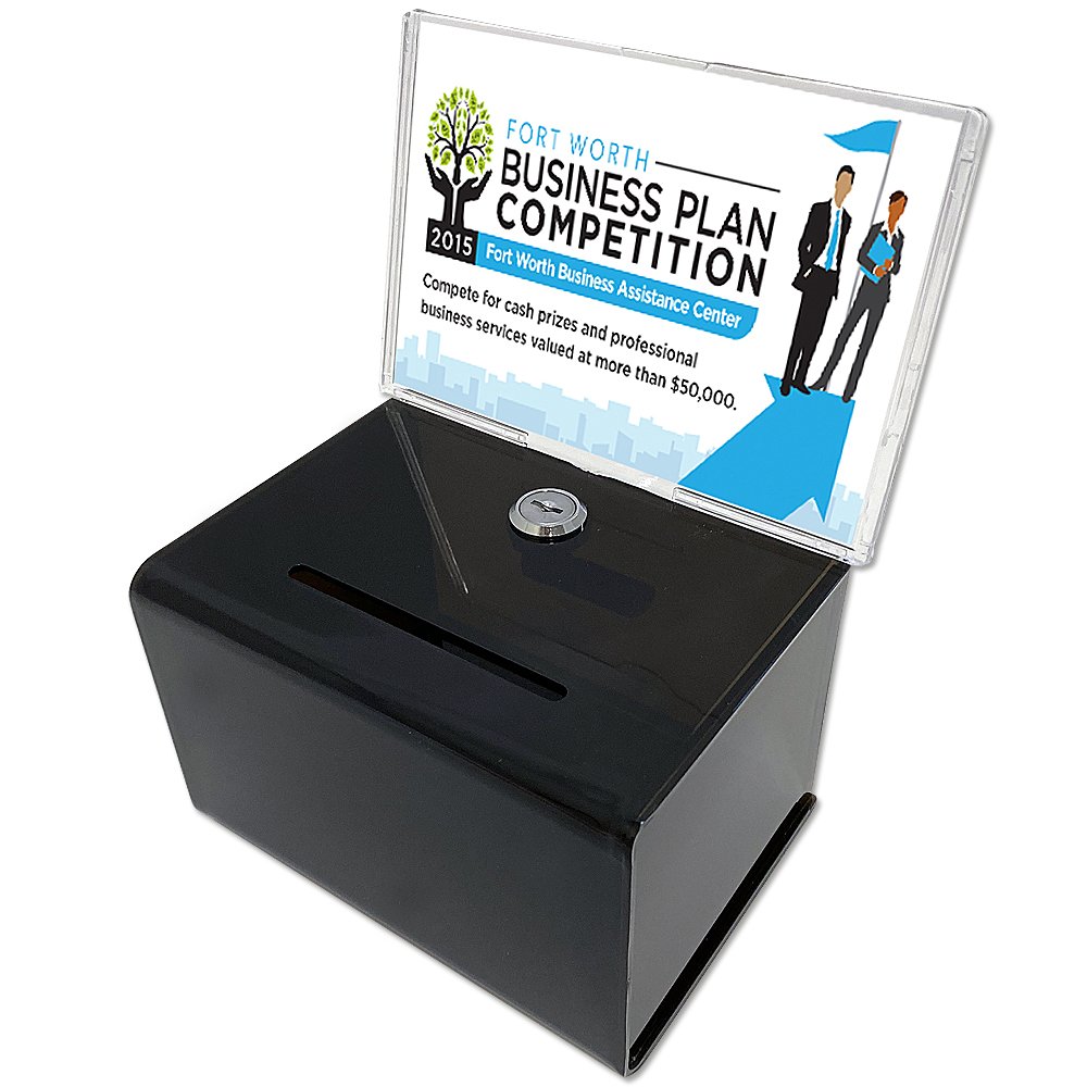 Tip Box Black with A6 Info and lock | Danish Sign Export