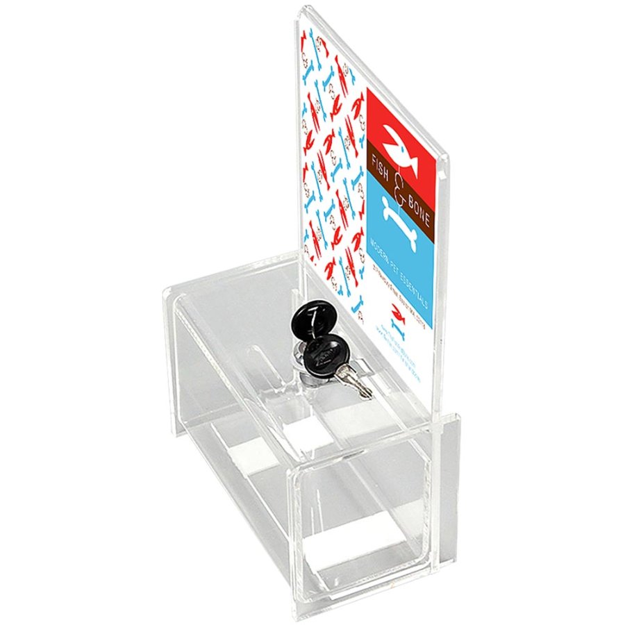 Tip Box Clear with info, 14,8 x 16 cm and lock