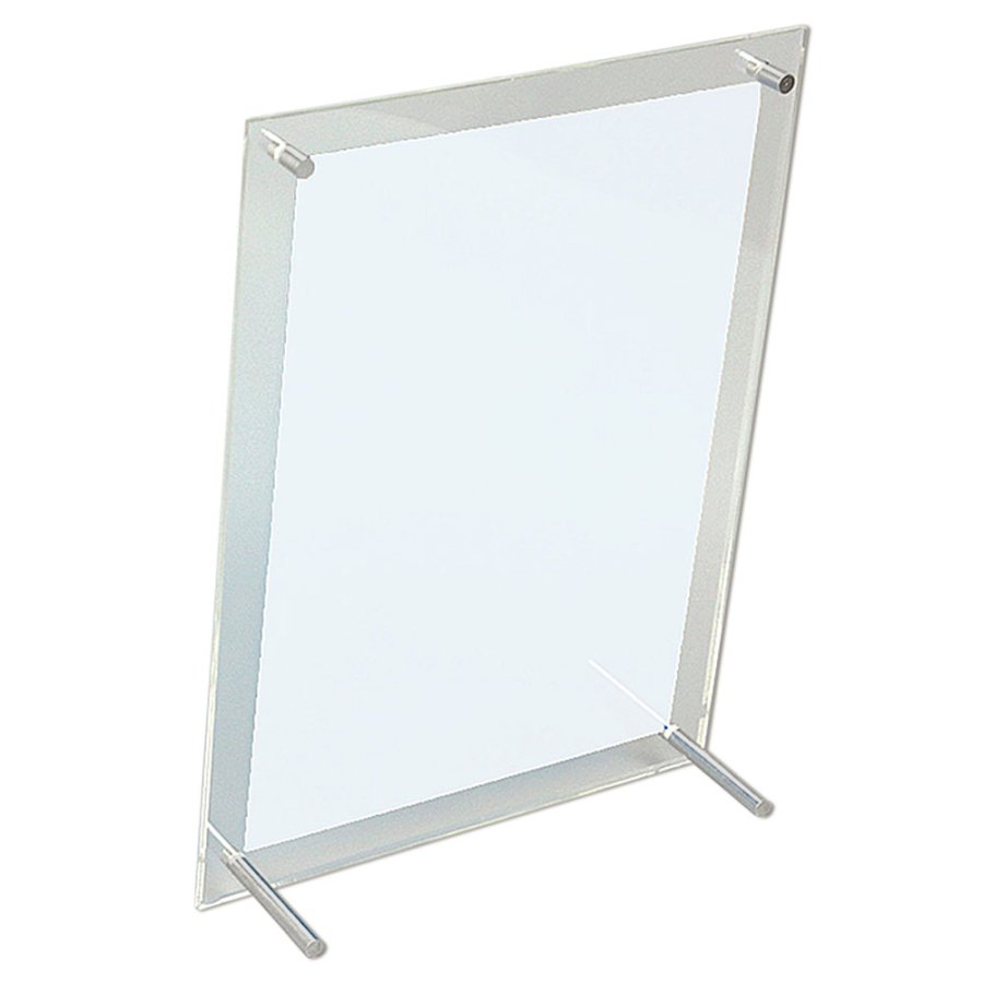 Menuholder with Legs, acrylic / alu, A5