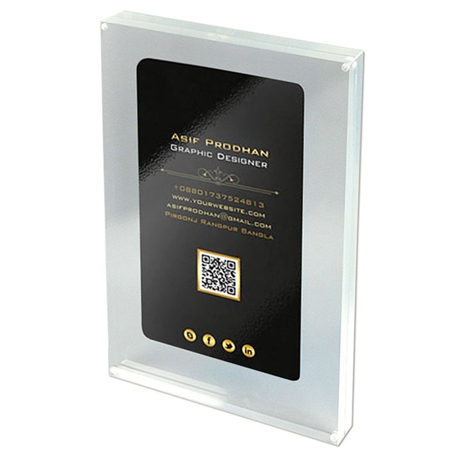 Block Cardholder, acrylic, for one business card