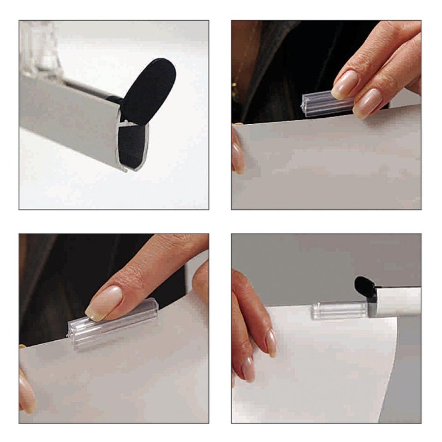 Poster Hanger Double profile, 20 mm, 3 metres, alu/silver