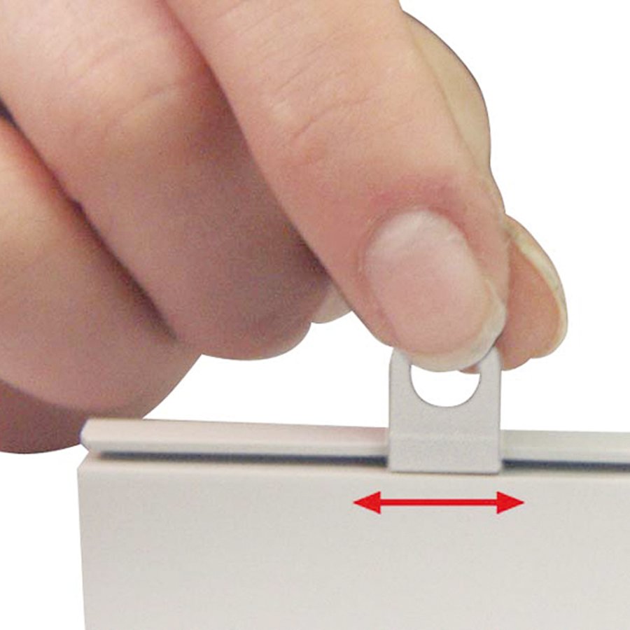 Poster-Hanger, double sided, set, 60 cm, alu/silver