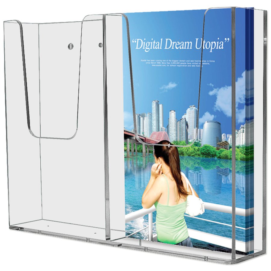 Wall Dispenser, acrylic holder, 2 x M65