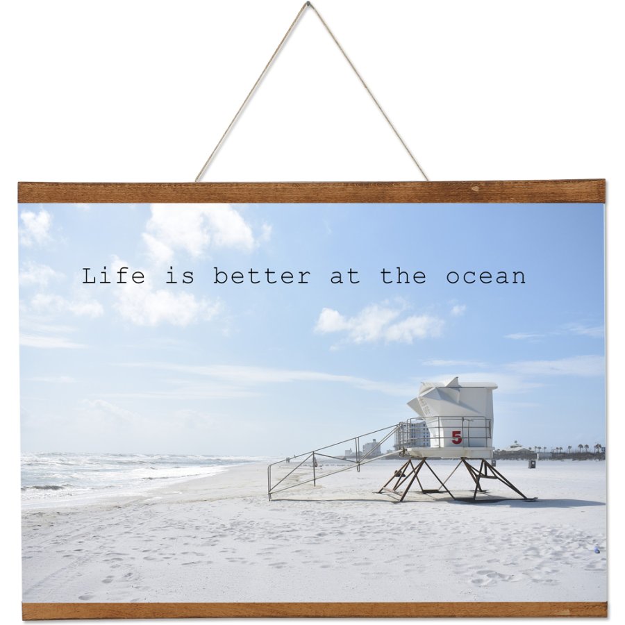 Wood Poster Hanger Magnetic, dark, 60 cm set