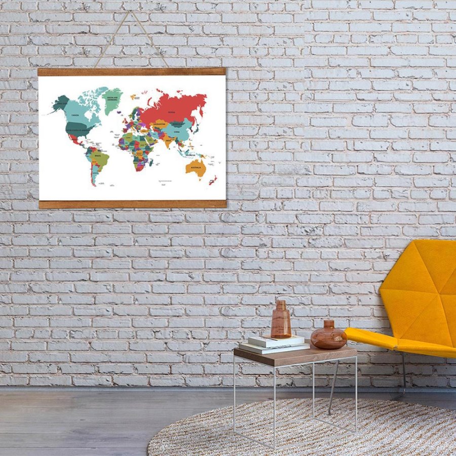 Wood Poster Hanger Magnetic, dark, 60 cm set