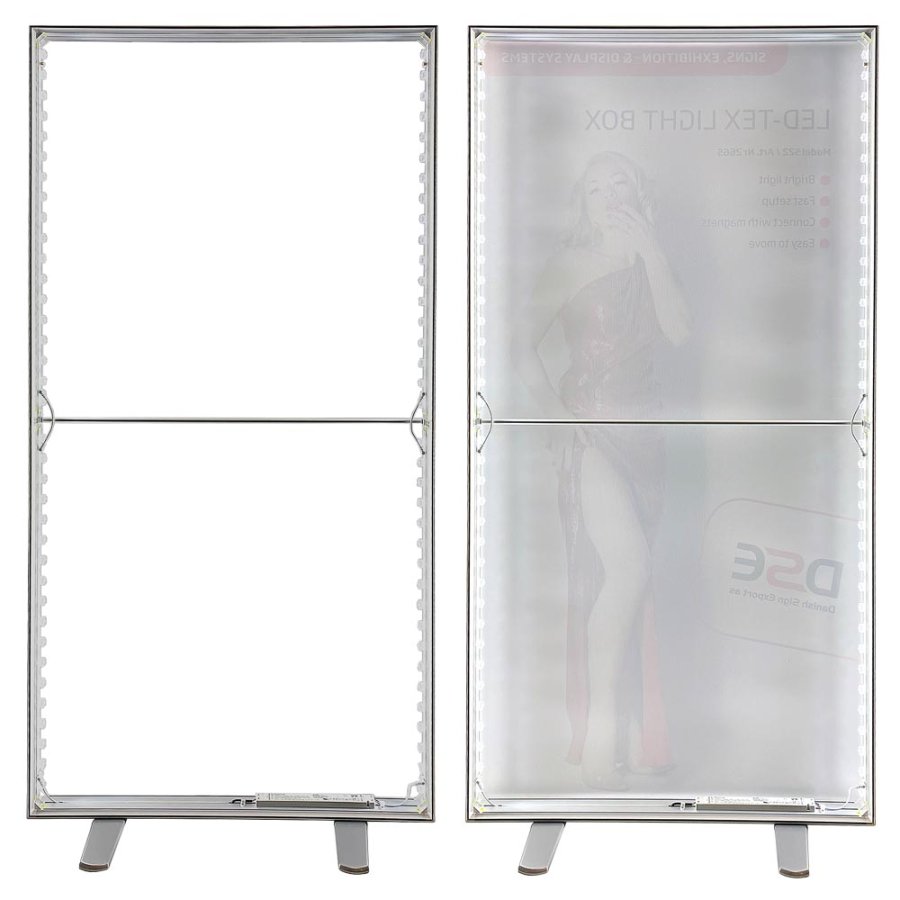 LED-Tex Light Box Stand, double sided, 85 x 200 cm