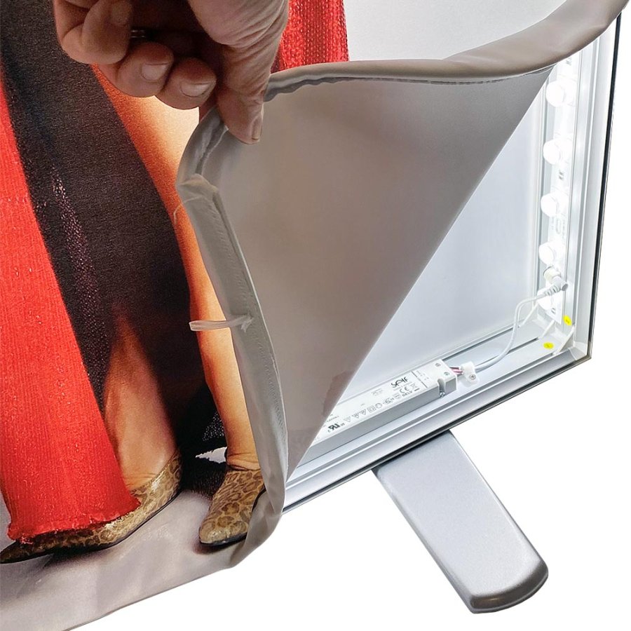 LED-Tex Light Box Stand, double sided, 100 x 200 cm