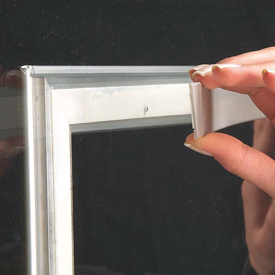 Window Frame, double sided, 25 mm, A3, alu/silver