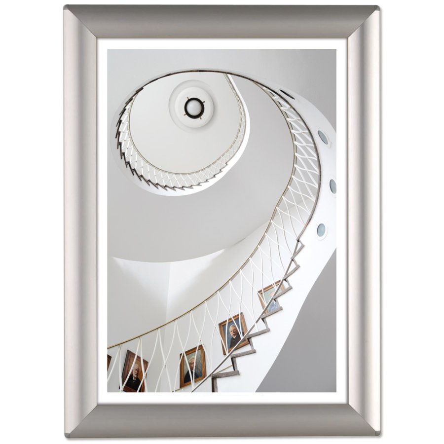 Opti snap frame, 25 mm, A4, silver