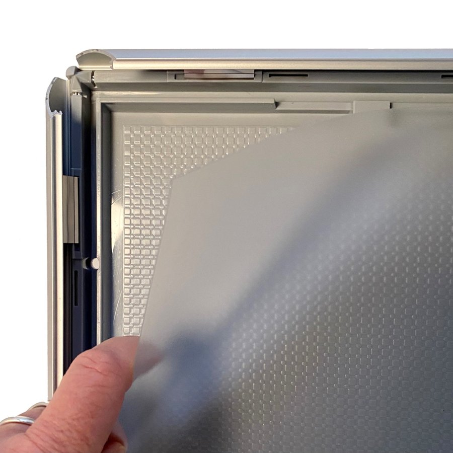 Photo snap frame, 25 mm, A4, alu/silver