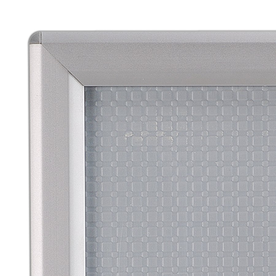 Opti snap frame, 14 mm, A4, silver, with support fitting