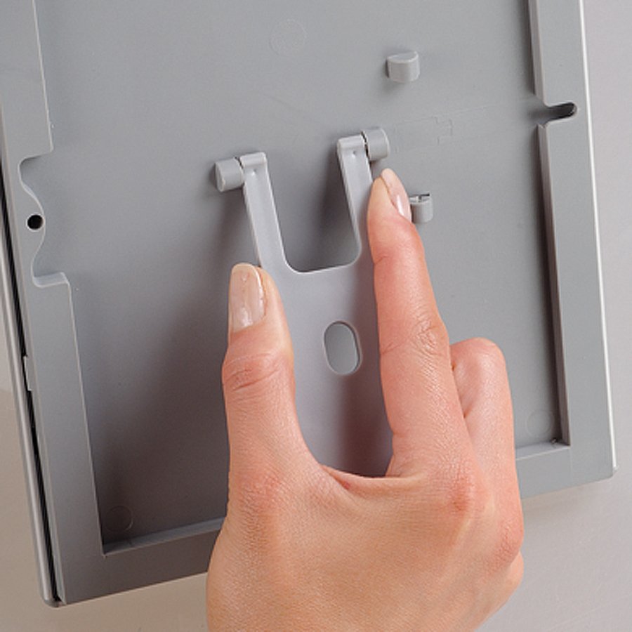 Opti snap frame, 14 mm, A4, silver, with support fitting