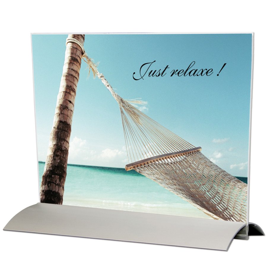 Swing Wing, horizontal, alu base with A4 acrylic holder