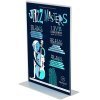 T-Menuholder, vertical A6 acrylic display #1