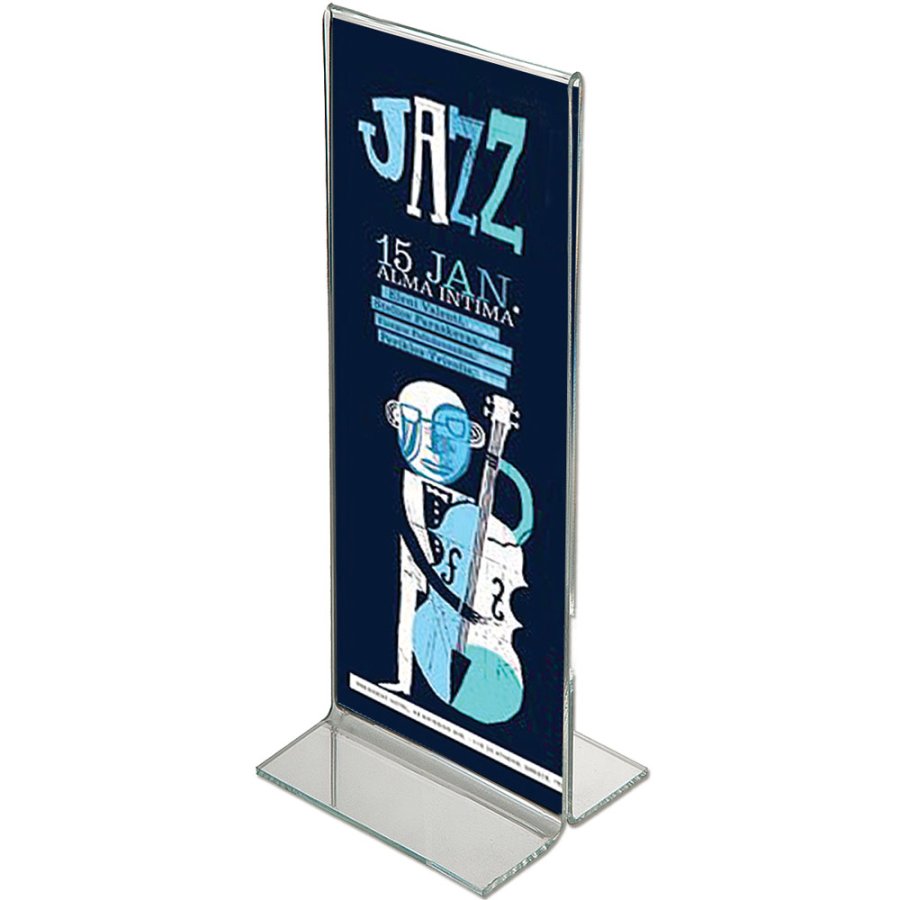 T-Menuholder, vertical M65 acrylic display