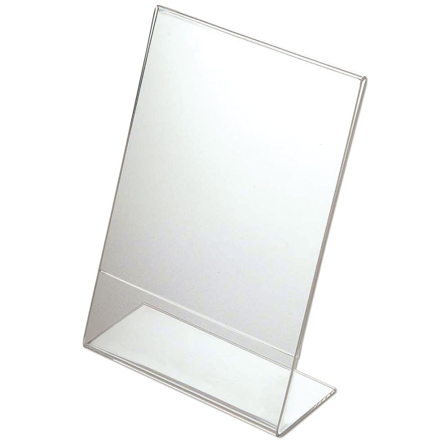 L-Menuholder, vertical A5 acrylic display