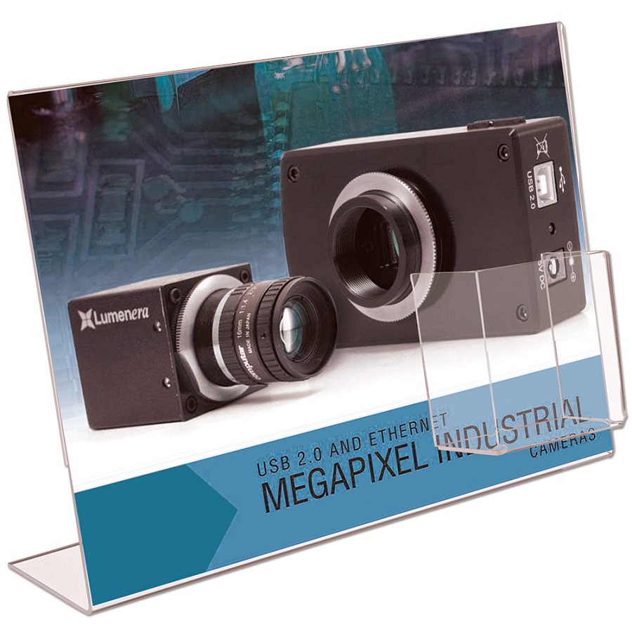 L-Menuholder with Front Pocket Horizontal A4