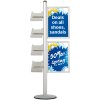 Free Standing Sign Holder, MultiStand, one-sided, 4 A4 shelves, 2 slide-in frames, A2 - 42 x 59,4 cm #1