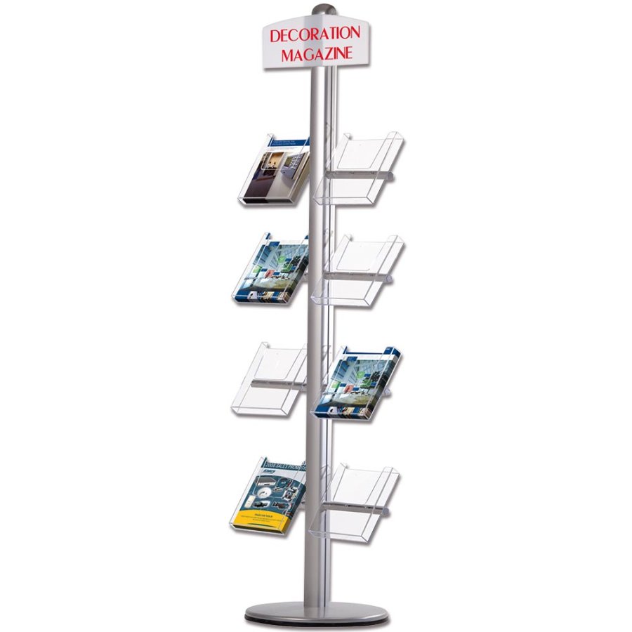 MULTISTAND Acrylic brochure holder with alu fitting, M65